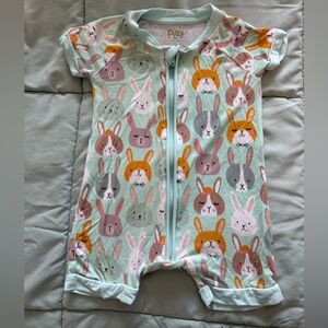 Little Sleepies teal Rad Rabbits